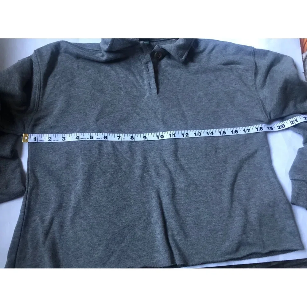 NWT Wild Fable heather Grey cropped sweatshirt S - Picture 3 of 5